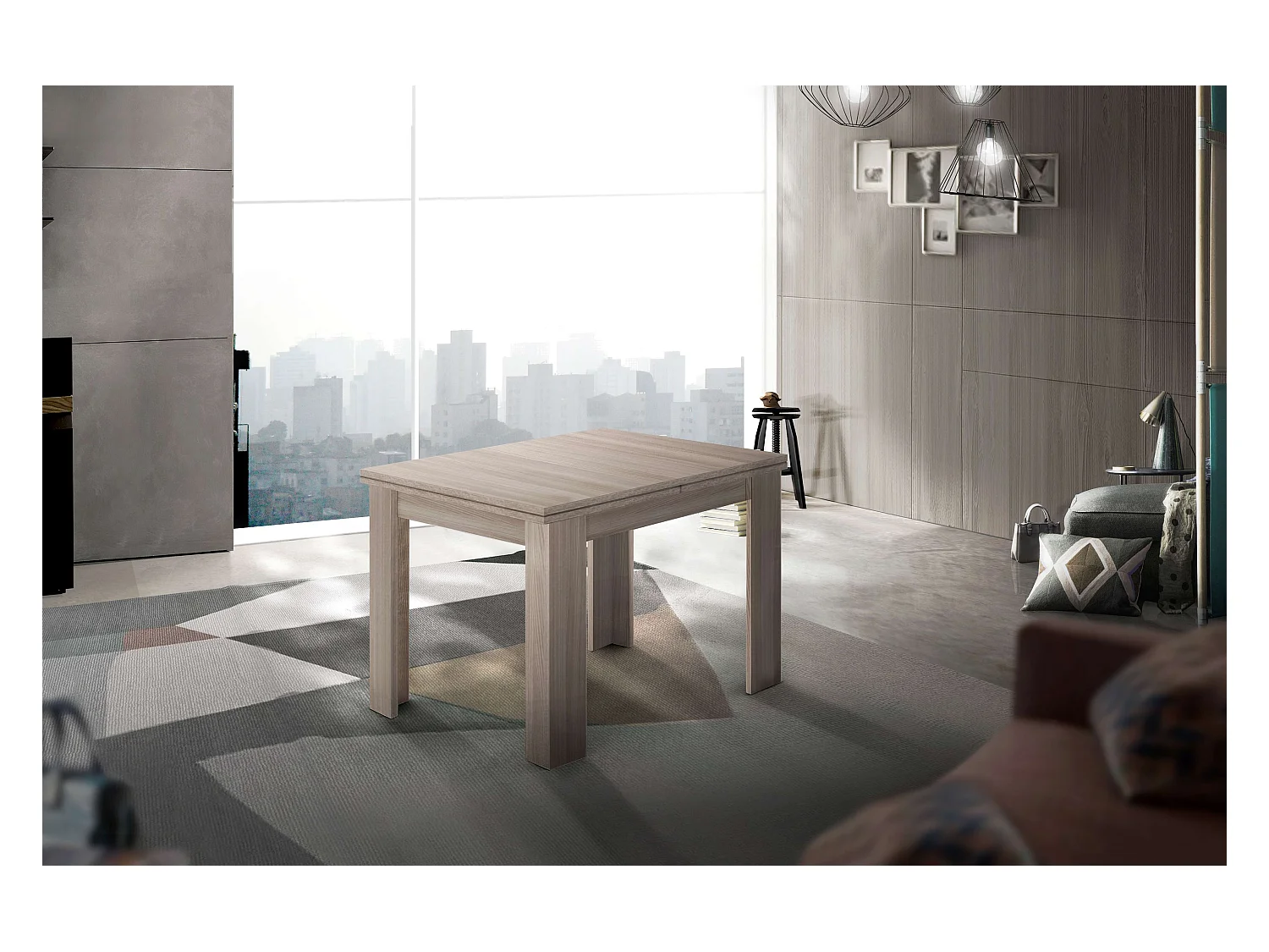 Tavolo allungabile Jesi ideale per 6-8 persone colore olmo 90/180x90x75 cm