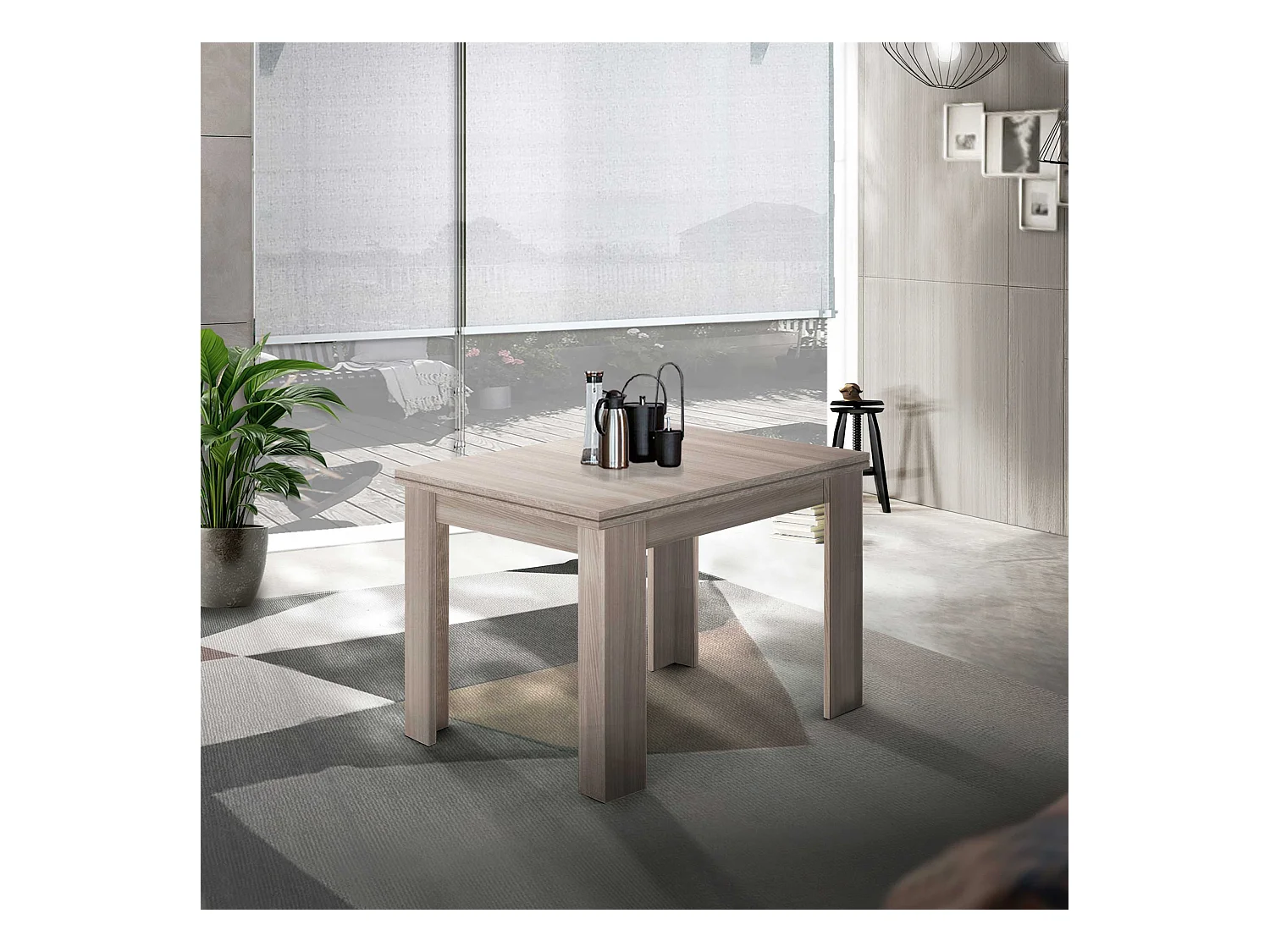 Tavolo allungabile Jesi ideale per 6-8 persone colore olmo 90/180x90x75 cm