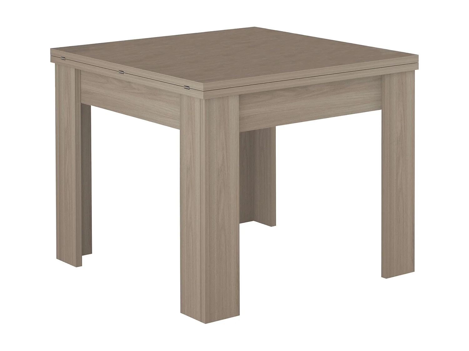 Mesa de comedor de madera extensible apertura en forma de libro 90-180 x 90 cm Jesi One
