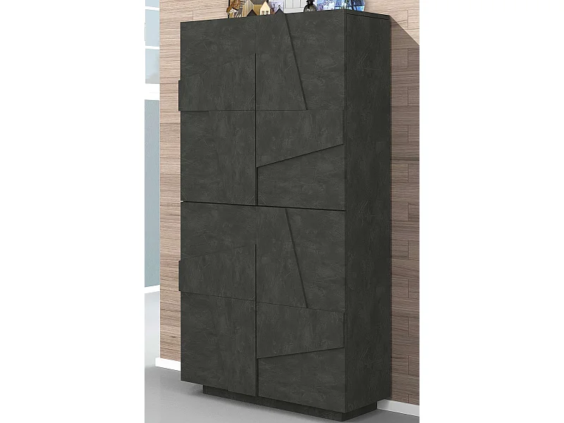 Meuble chaussure design polyvalent 4 portes 8 placards Ping Dress Ardesia