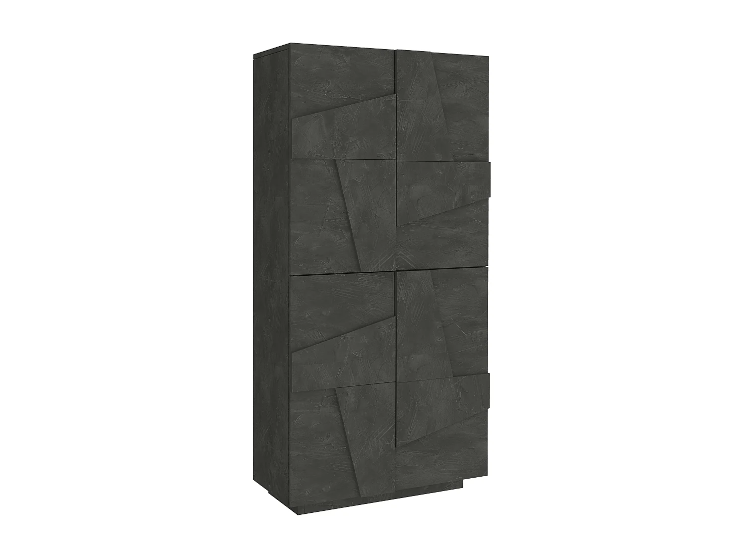 Zapatero de diseño moderno de 4 puertas y 8 estantes Ping Dress Ardesia