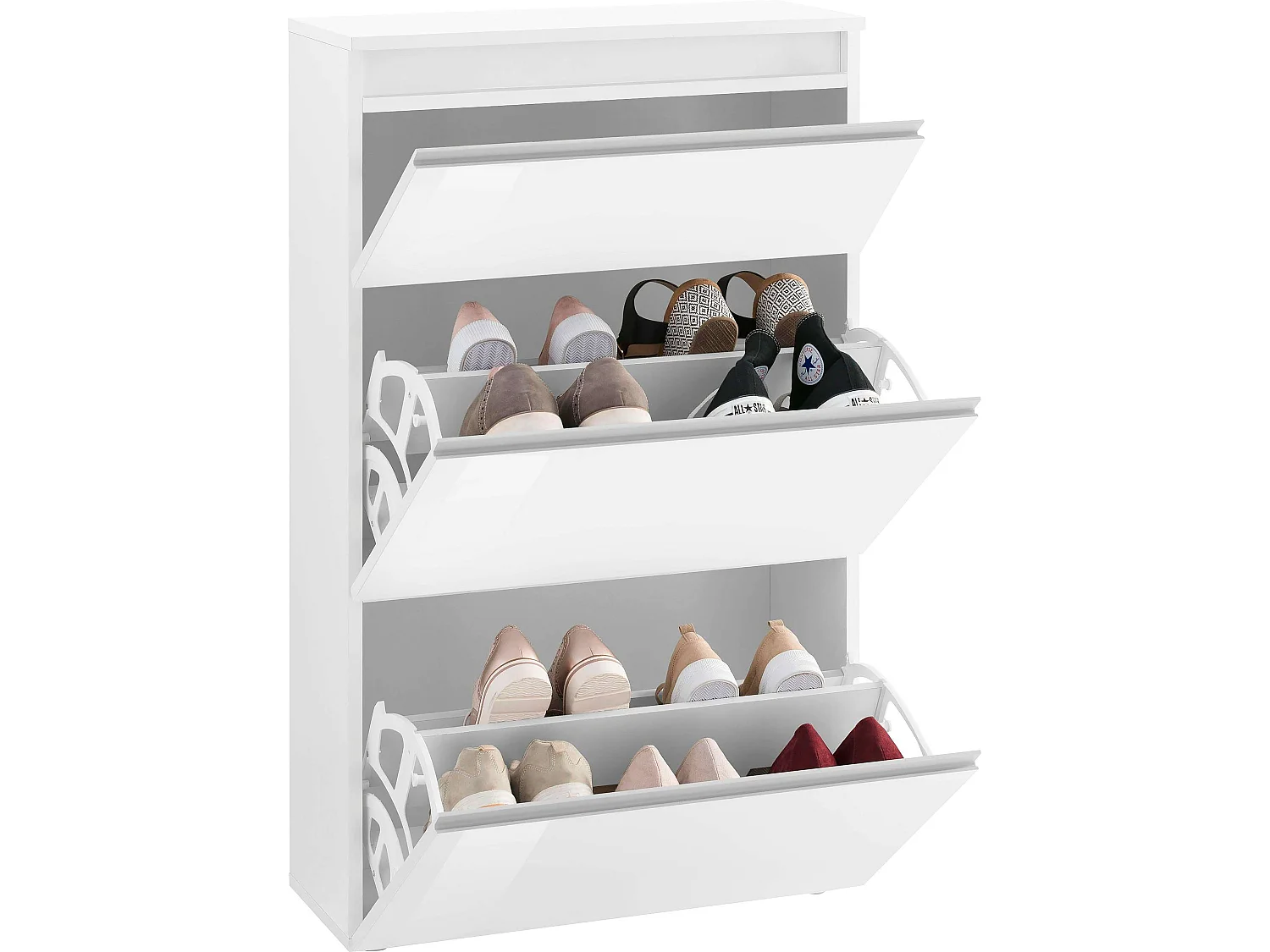 Meuble chaussures 2 portes armoire à rabat 12 paires Magic Bata M