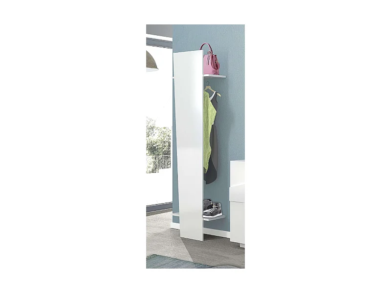 Mobile ingresso PING L 50 x H 200 x P 30 cm bianco lucido