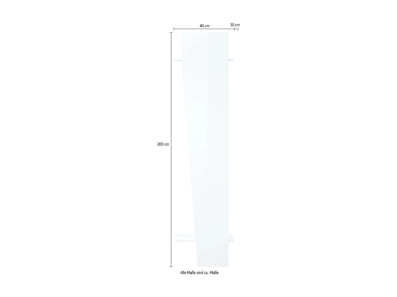 Mobile ingresso PING L 50 x H 200 x P 30 cm bianco lucido