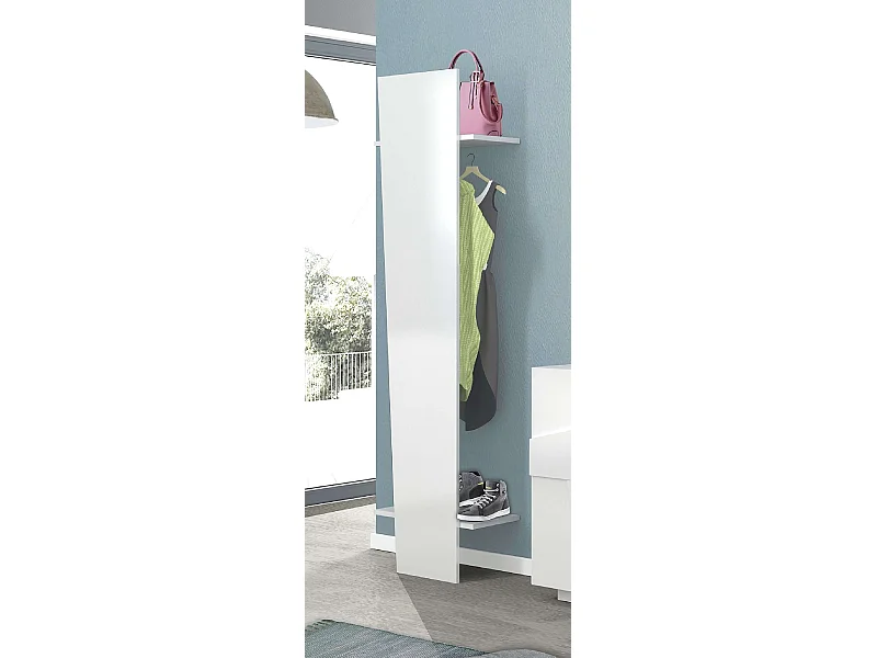 Mobile ingresso PING L 50 x H 200 x P 30 cm bianco lucido