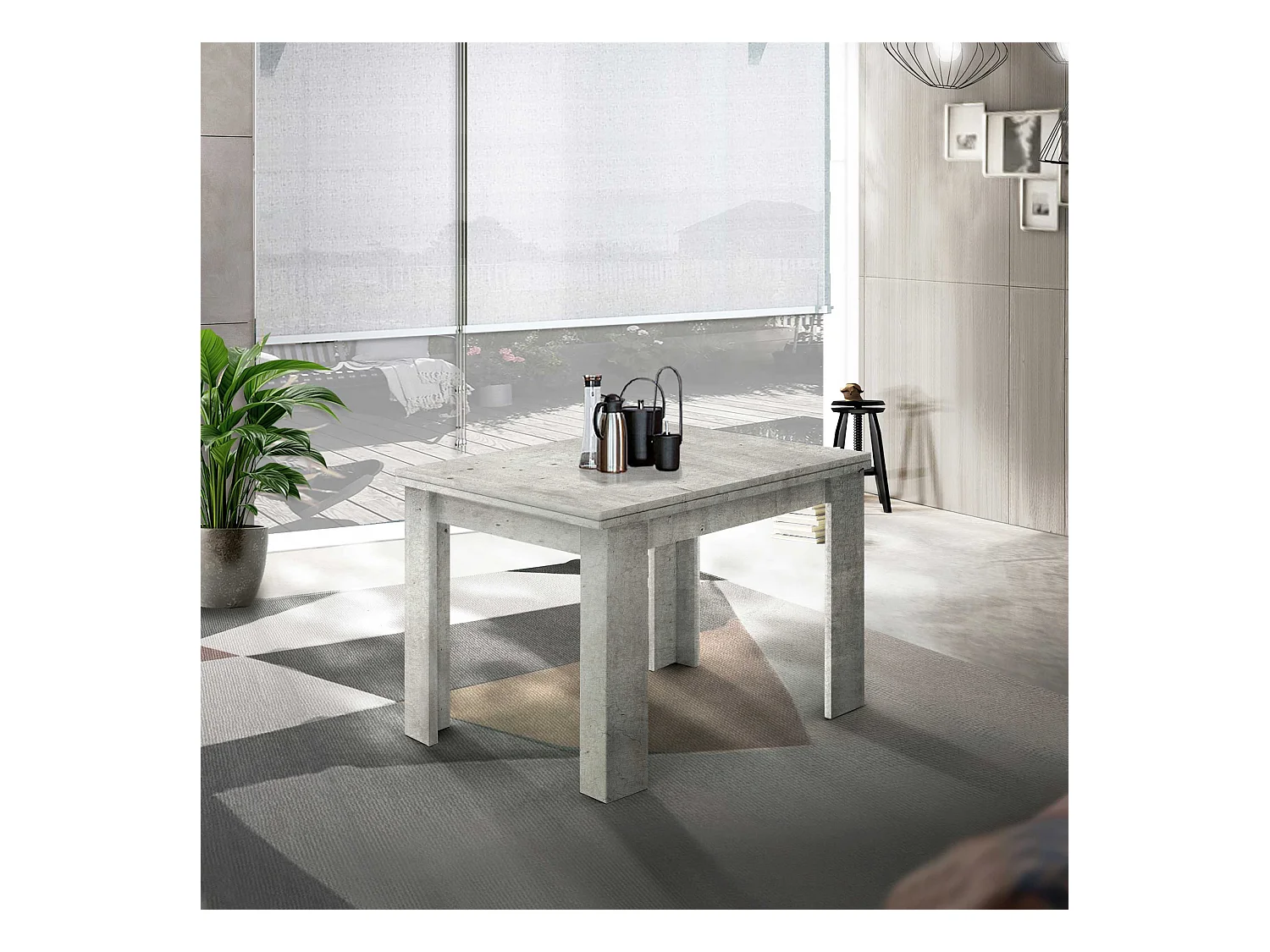 Table à manger extensible 4-6 personnes salon salle à manger Jesi Style