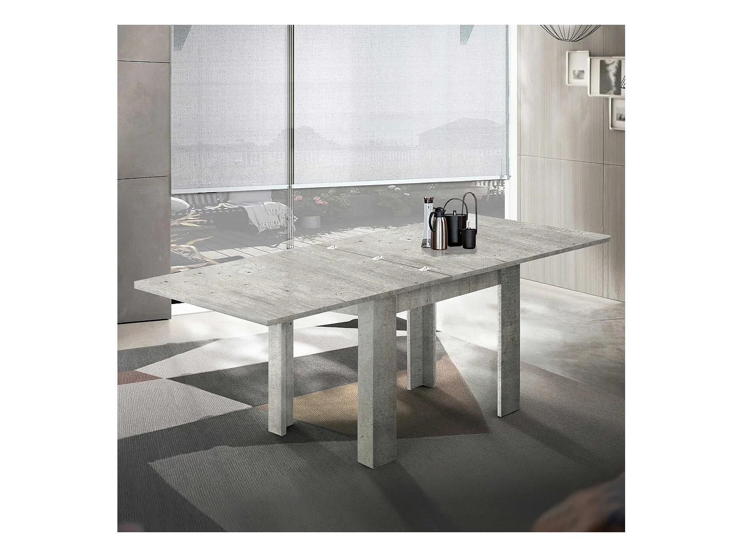 Table à manger extensible 4-6 personnes salon salle à manger Jesi Style