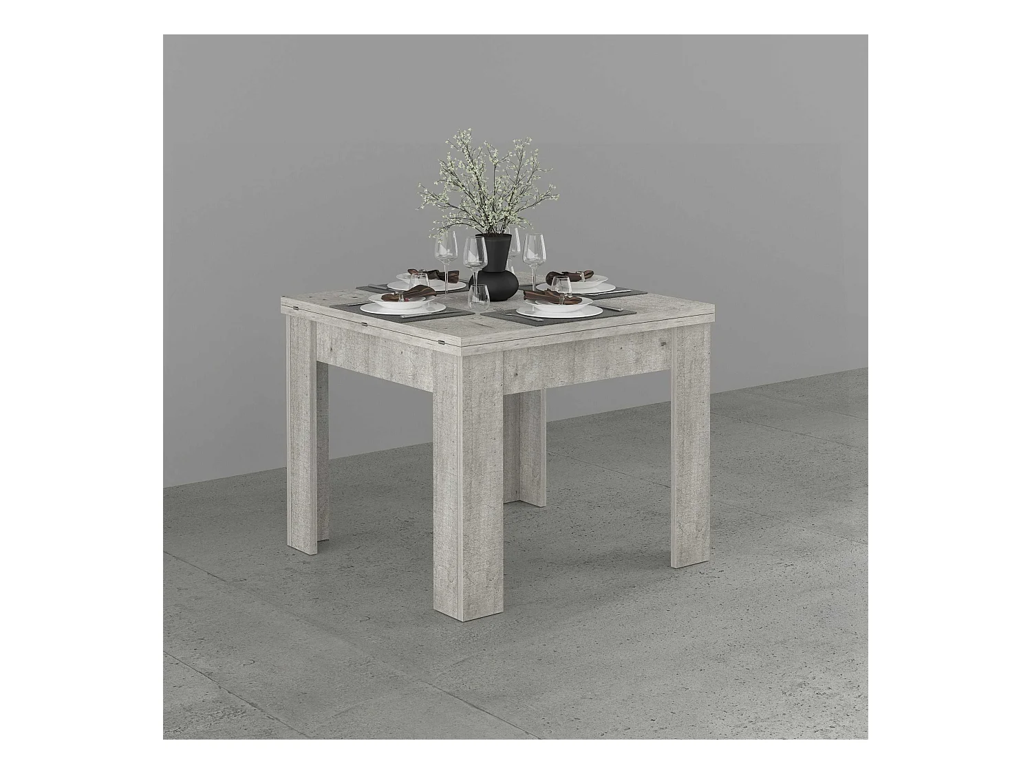 Table à manger extensible 4-6 personnes salon salle à manger Jesi Style