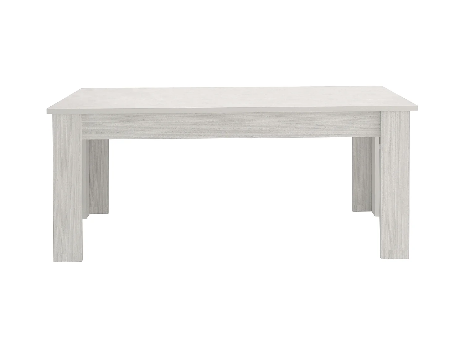 Table à manger extensible 4-8 personnes bois blanc salon Jesi Hout