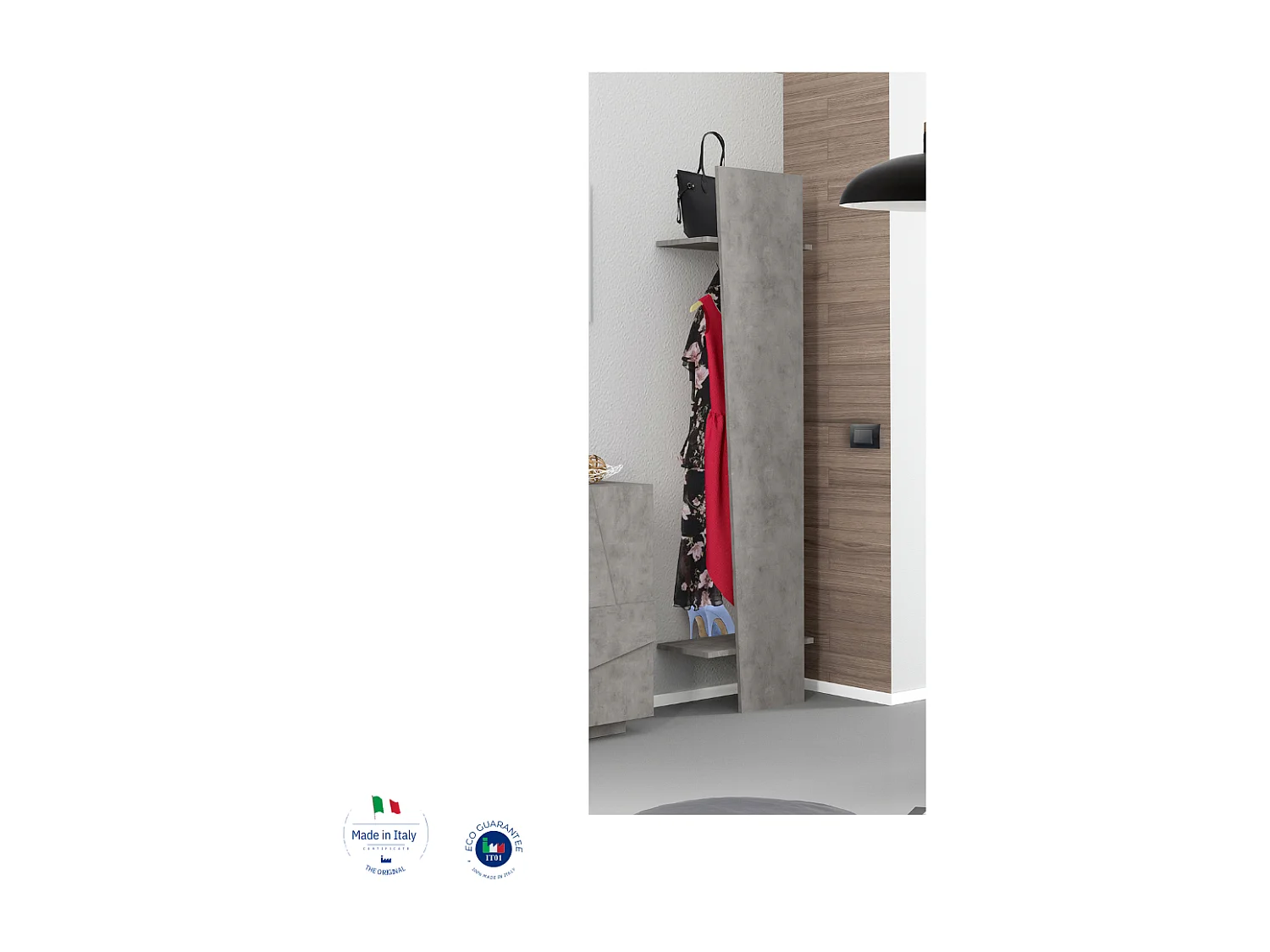 Porte-Manteau Mural armoire Moderne Chambre Ping Hang Ardesia