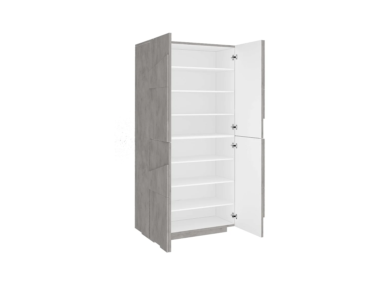 Meuble chaussure polyvalent 4 portes 8 placards design Ping Dress Concrete