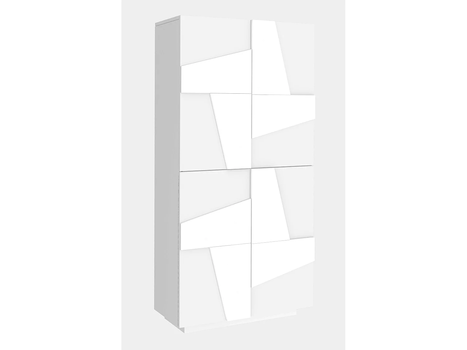 Scarpiera 4 ante L 81.2 x H 167.6 x P 39.2 cm 32 paia, bianco