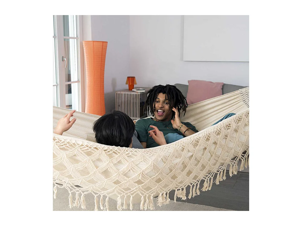 Hamac artisanal XXL en coton Rio Naturel