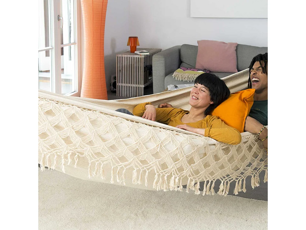 Hamac artisanal XXL en coton Rio Naturel