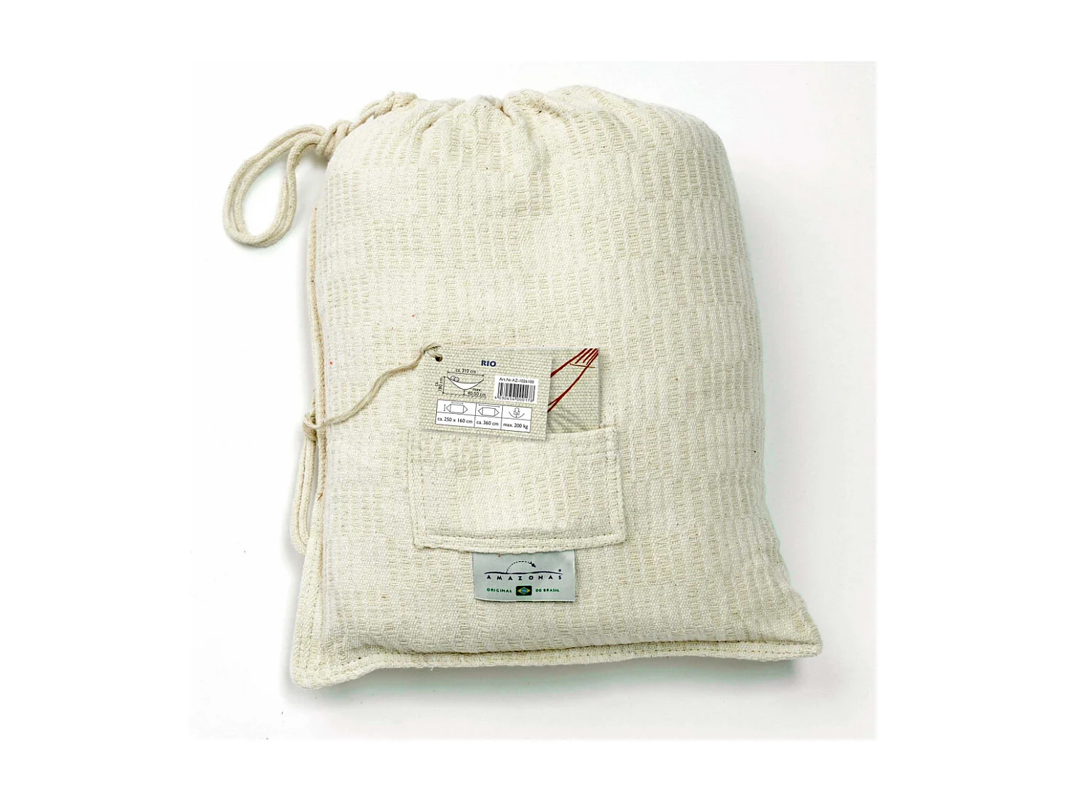 Hamac artisanal XXL en coton Rio Naturel