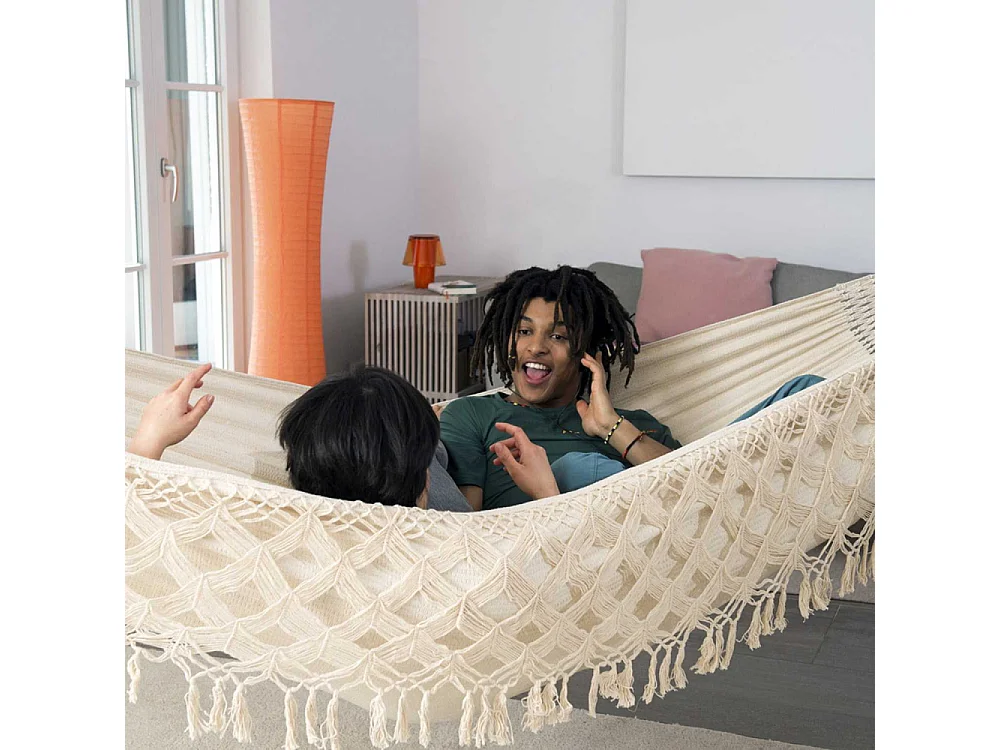 Hamac artisanal XXL en coton Rio Naturel