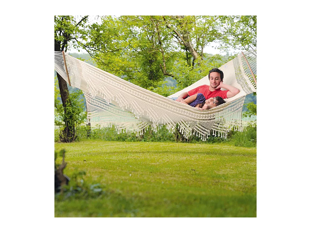 Hamac artisanal XXL en coton jacquard Palacio