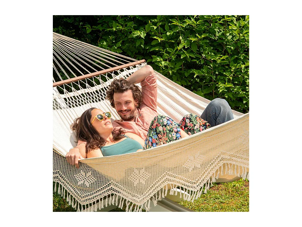 Hamac artisanal XXL en coton jacquard Palacio