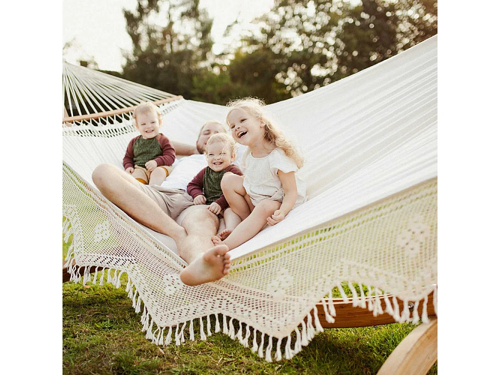 Hamac artisanal XXL en coton jacquard Palacio