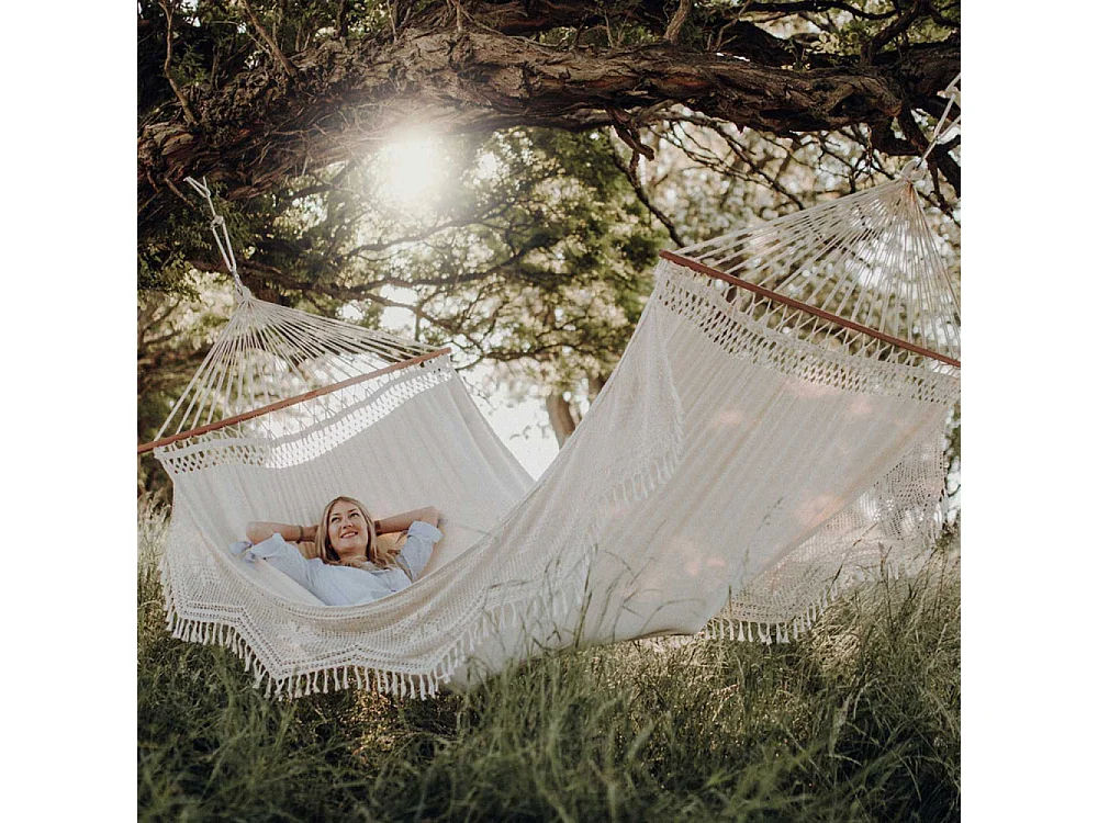 Hamac artisanal XXL en coton jacquard Palacio