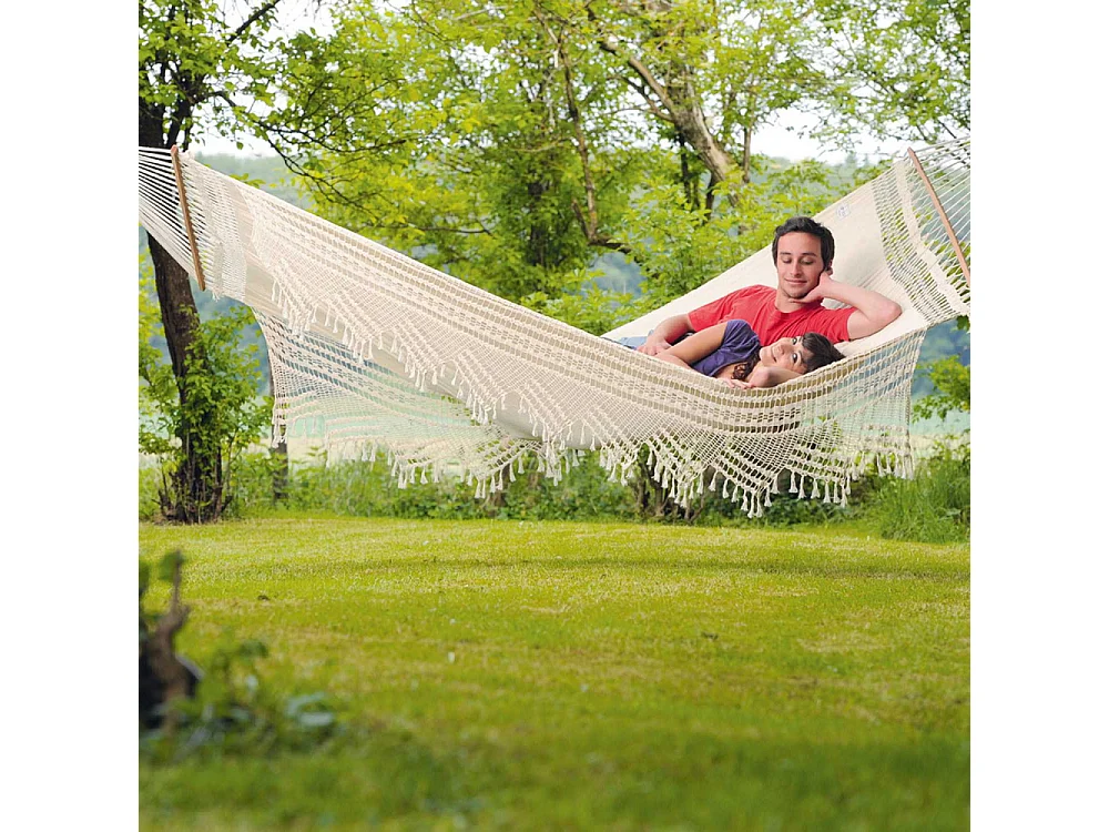 Hamac artisanal XXL en coton jacquard Palacio