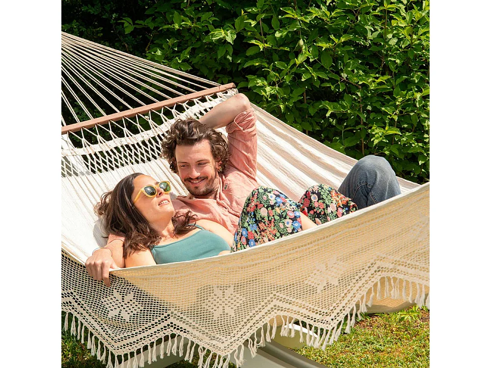 Hamac artisanal XXL en coton jacquard Palacio
