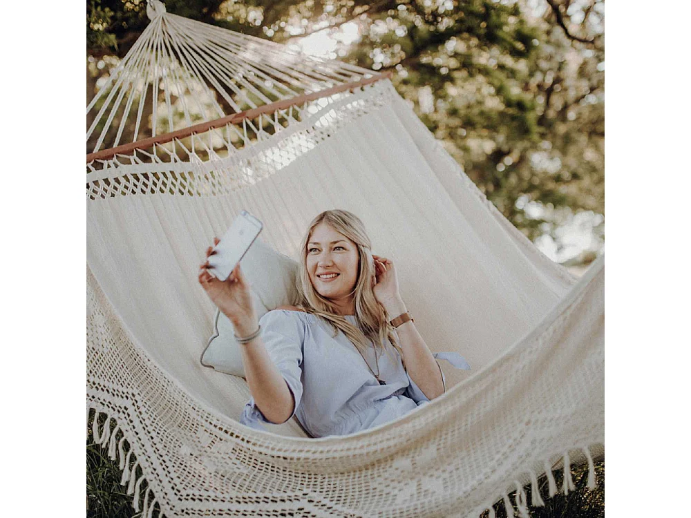 Hamac artisanal XXL en coton jacquard Palacio