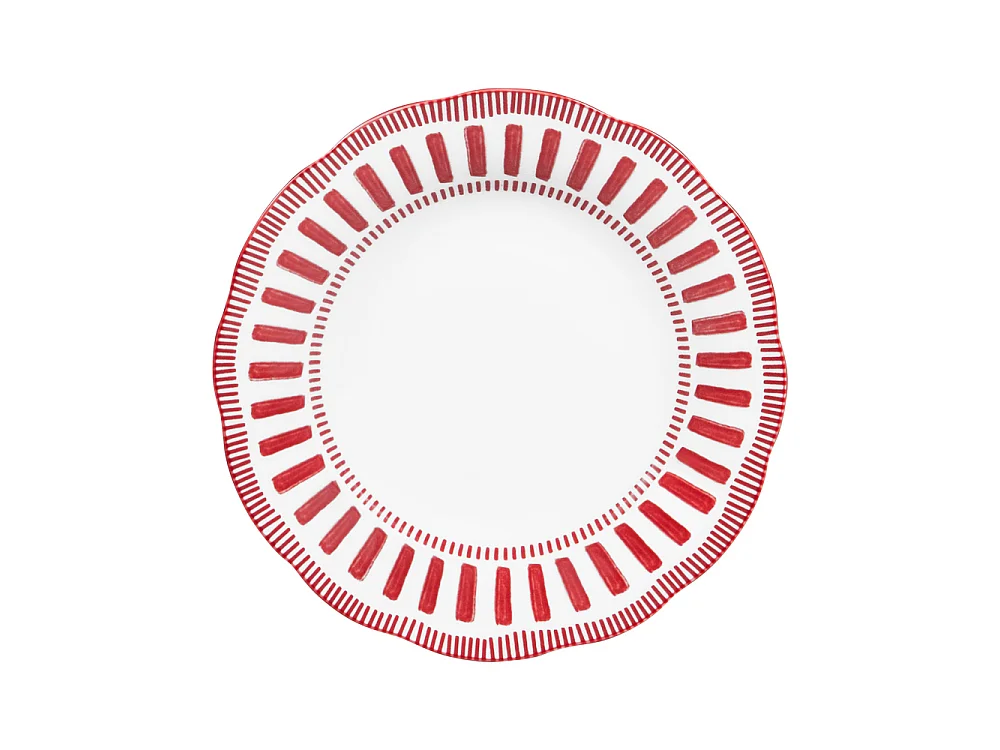 Assiette creuse Napoli rouge 22 cm (lot de 6)