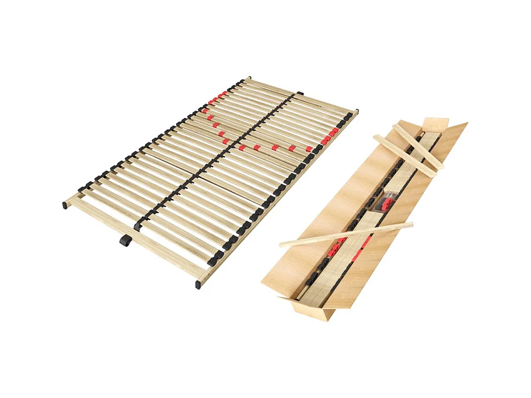 Sommier ZITTARO – 28 láminas – 90x190 cm – Acabado roble y negro – Confort duradero y formato práctico