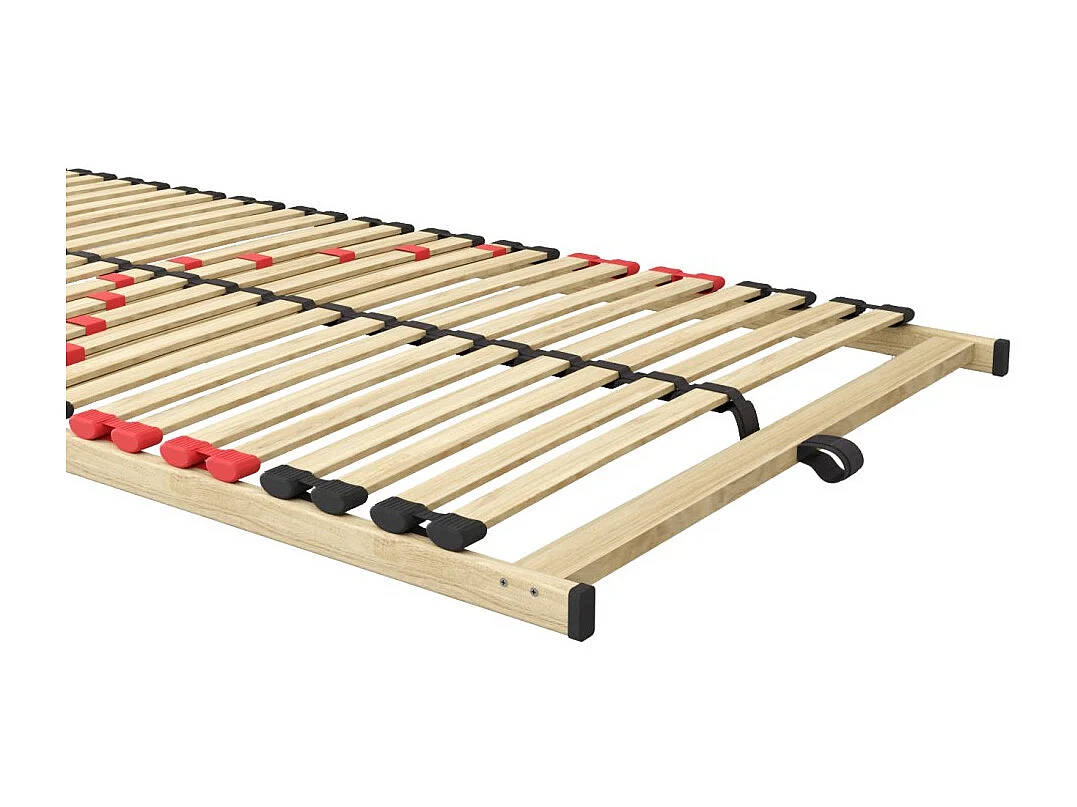 Sommier ZITTARO – 28 láminas – 90x190 cm – Acabado roble y negro – Confort duradero y formato práctico