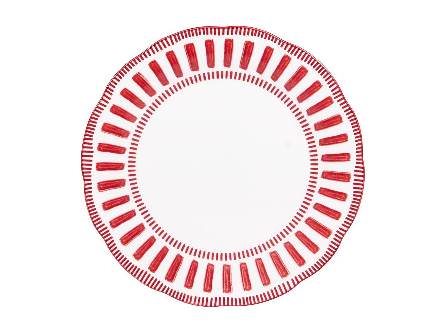 Assiette plate Napoli rouge 27 cm (lot de 6)
