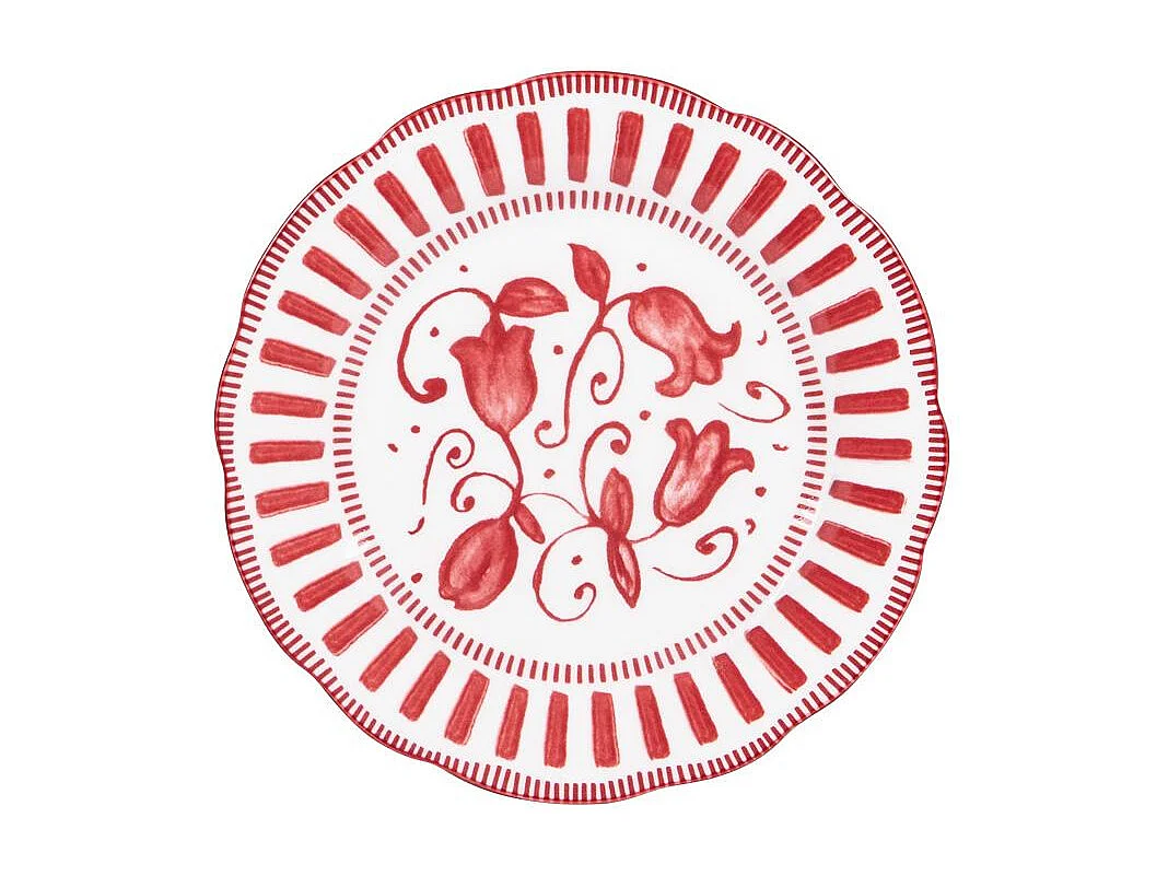 Assiette à dessert Napoli rouge 21 cm (lot de 6)