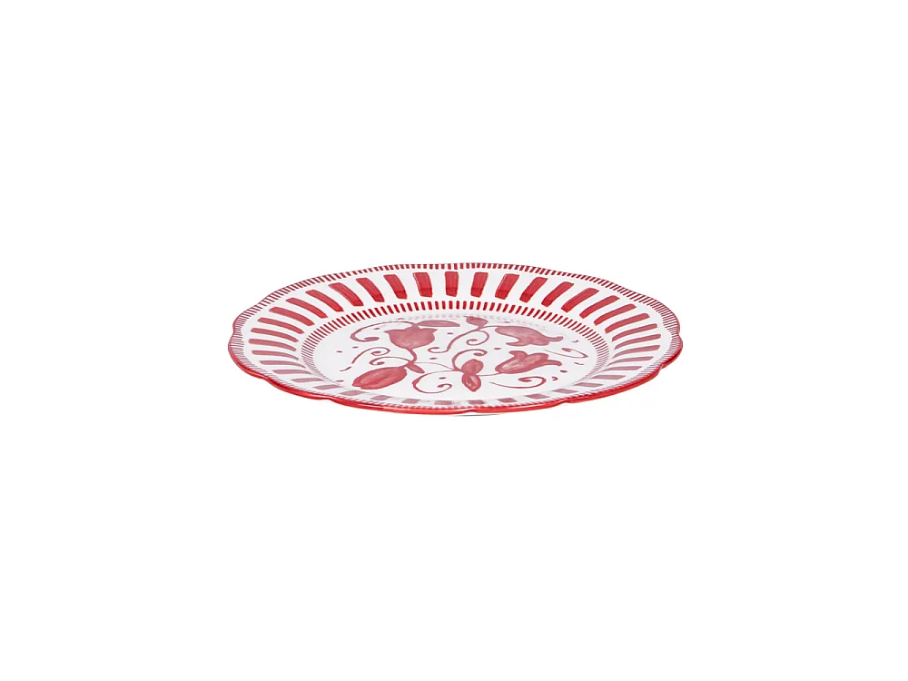 Assiette à dessert Napoli rouge 21 cm (lot de 6)