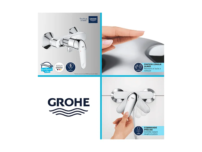 Mitigeur bain douche mécanique GROHE Swift 2023 chromé
