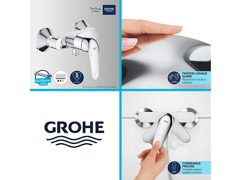 Mitigeur bain douche mécanique GROHE Swift 2023 chromé