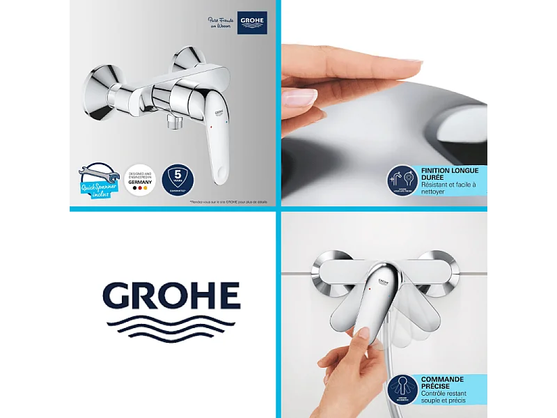 Mitigeur bain douche mécanique GROHE Swift 2023 chromé