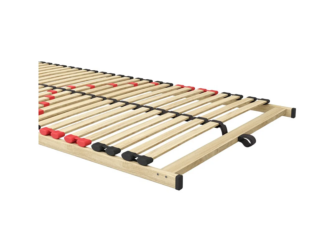 Sommier ZITTARO – 28 lamas – 90x200 cm – Acabado en roble y negro – Soporte firme y diseño sobrio