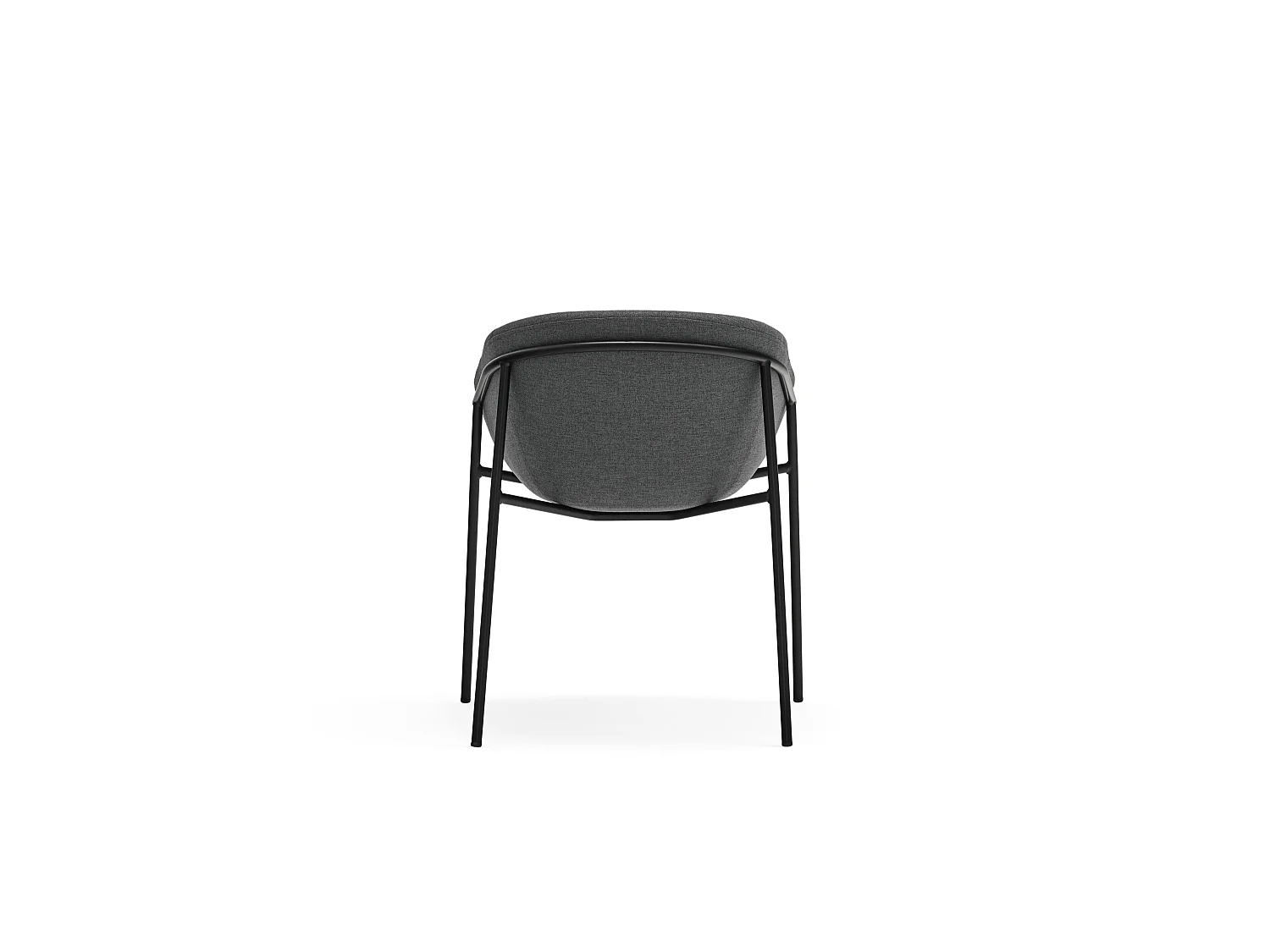 Set mit 2 dunkelgrauen Polyesterstühlen 66x79 h47 cm