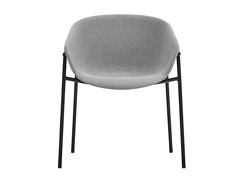 Kavel van 2 ligstoelen in polyester grijs clair 66x79 h47 cm