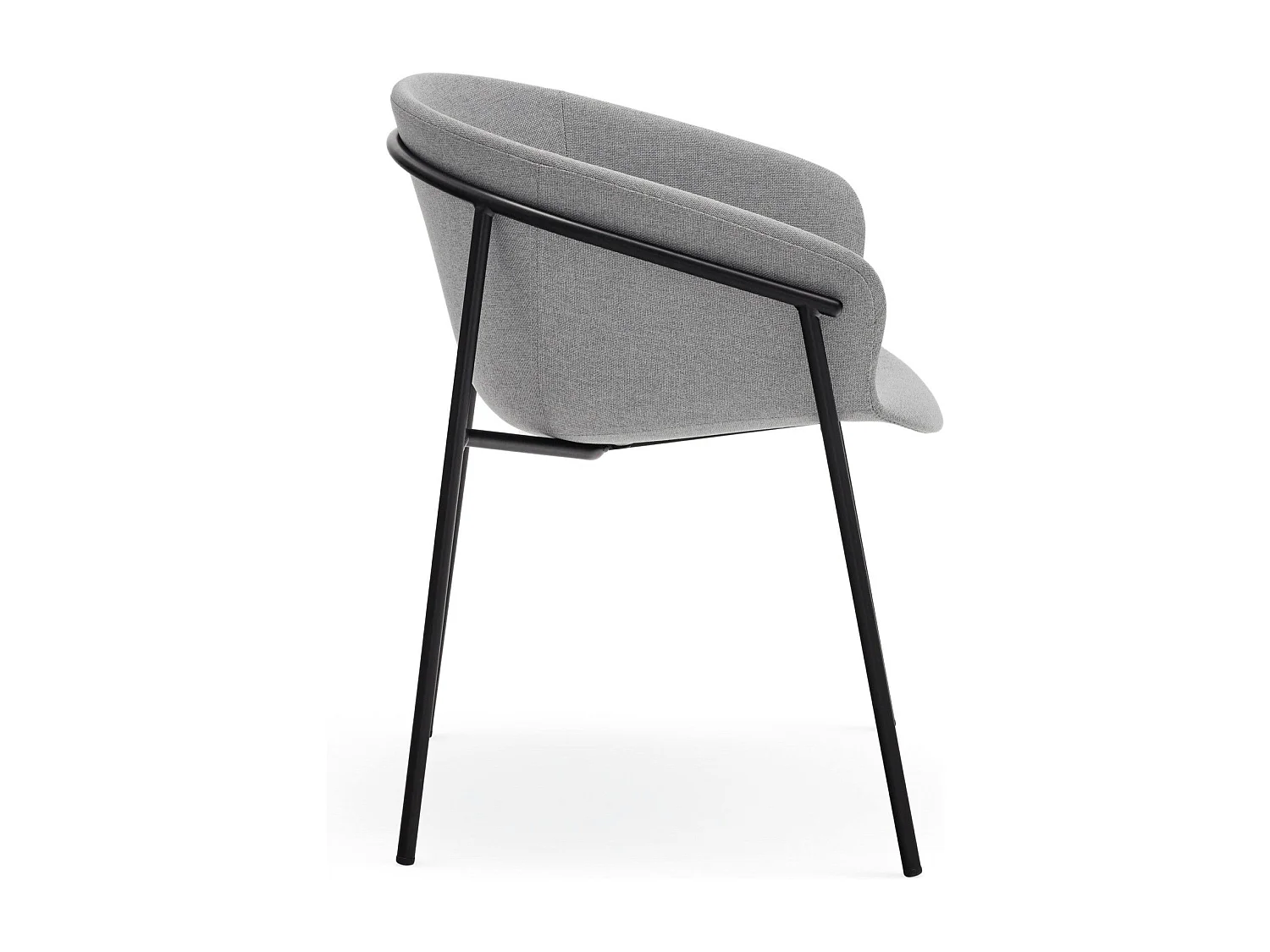 2er-Set hellgraue Polyesterstühle 66x79 h47 cm