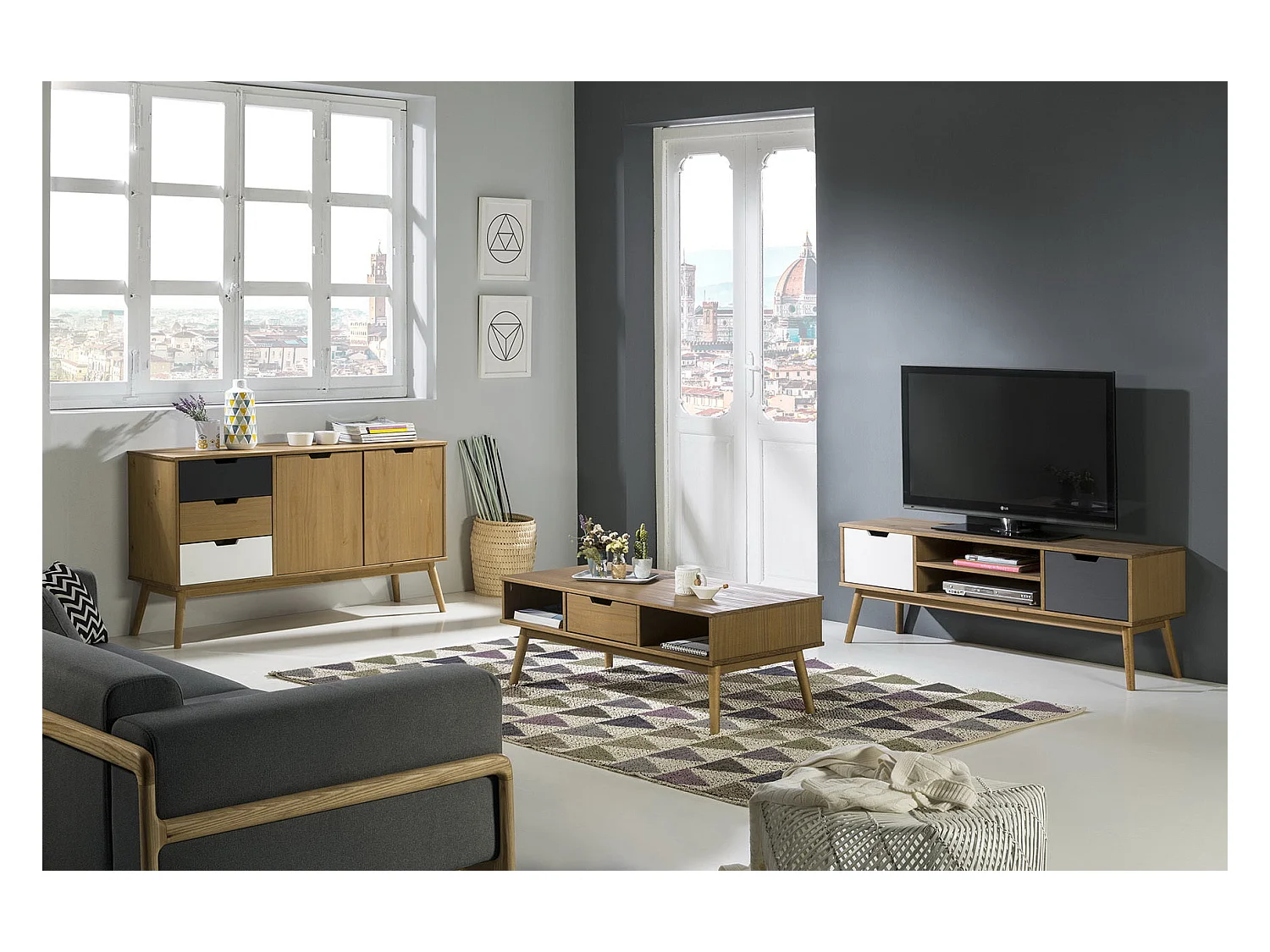 Couchtisch für Wohnzimmer 110x55 cm