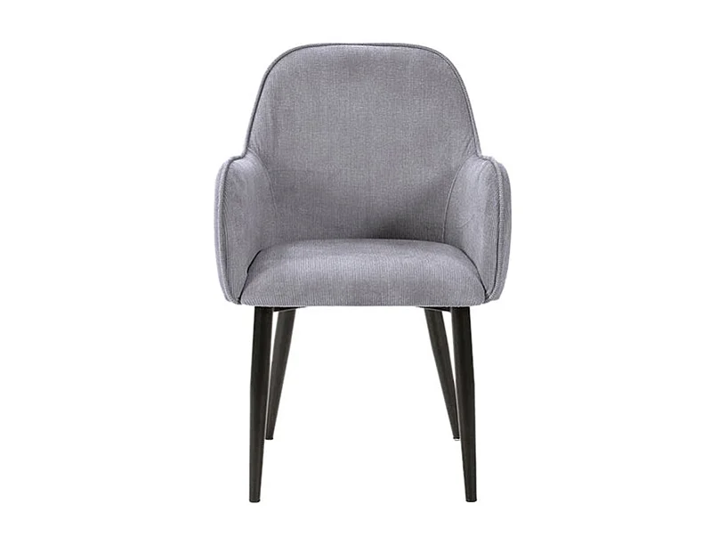 Set mit 2 hellgrauen Polyesterstühlen