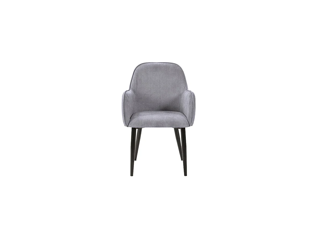 Lot de 2 chaises en polyester gris clair
