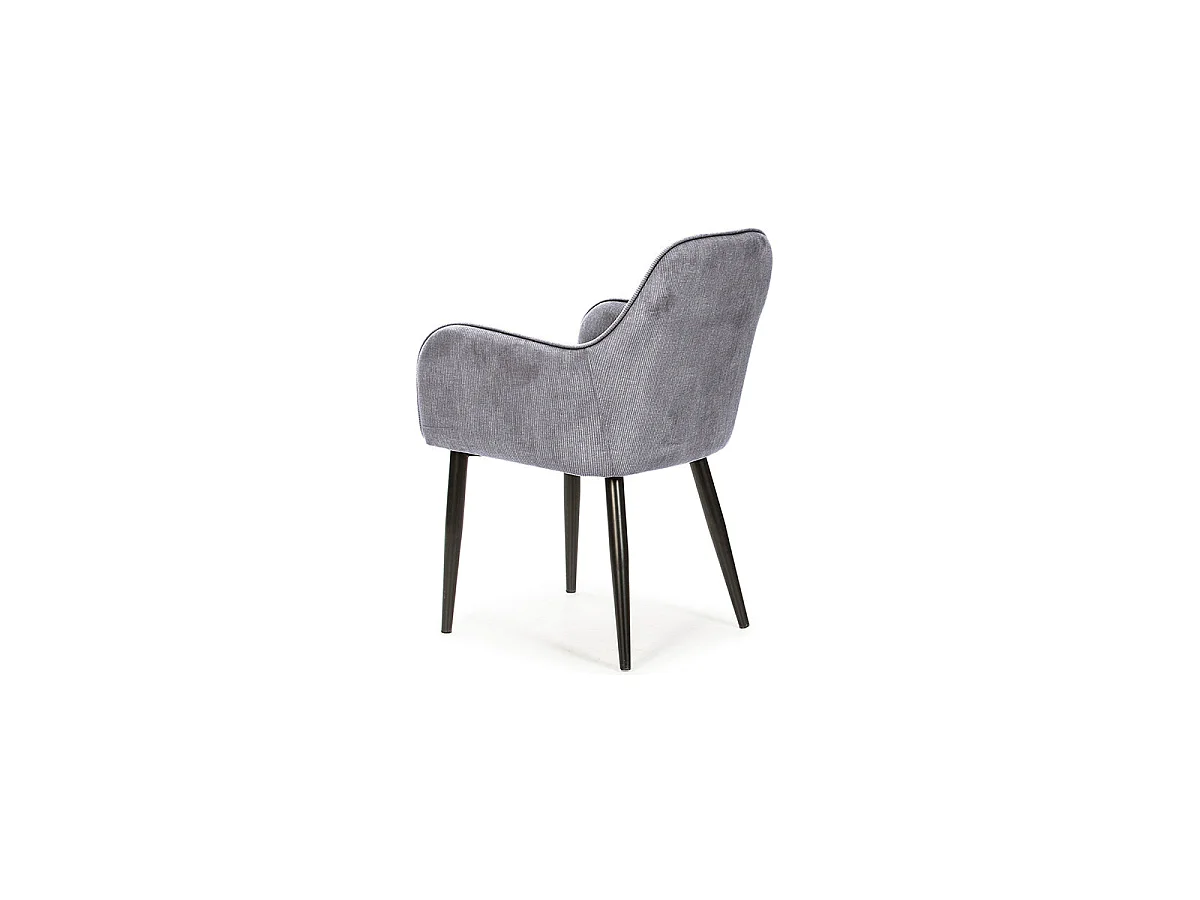 Lot de 2 chaises en polyester gris clair