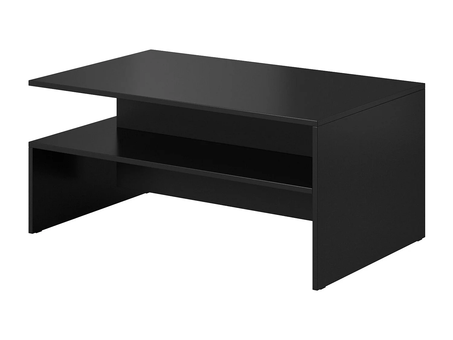 Tafel laag en stratifié noir 100x60 cm