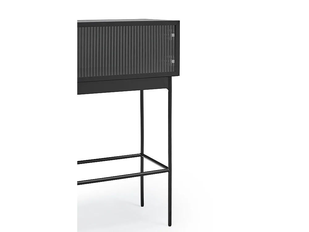 Consola 2 portas preta 100x36 cm