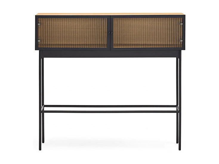 Consola 2 portas carvalho 100x36 cm