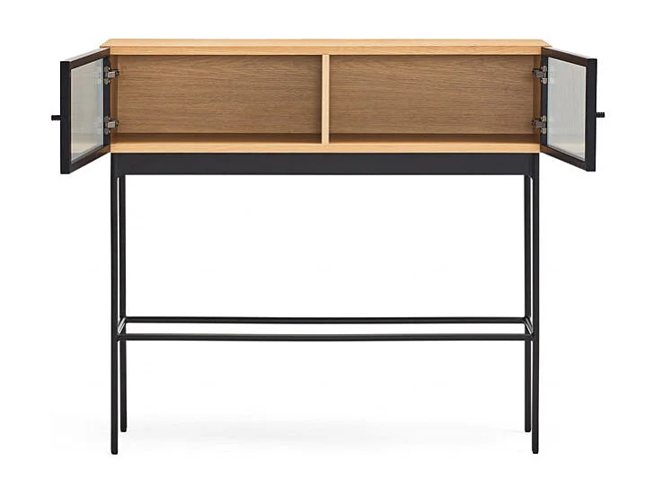 Consola 2 portas carvalho 100x36 cm