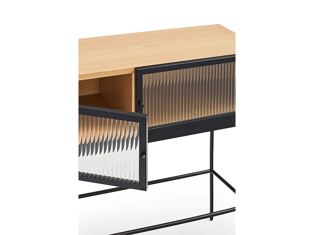 Consola 2 portas carvalho 100x36 cm