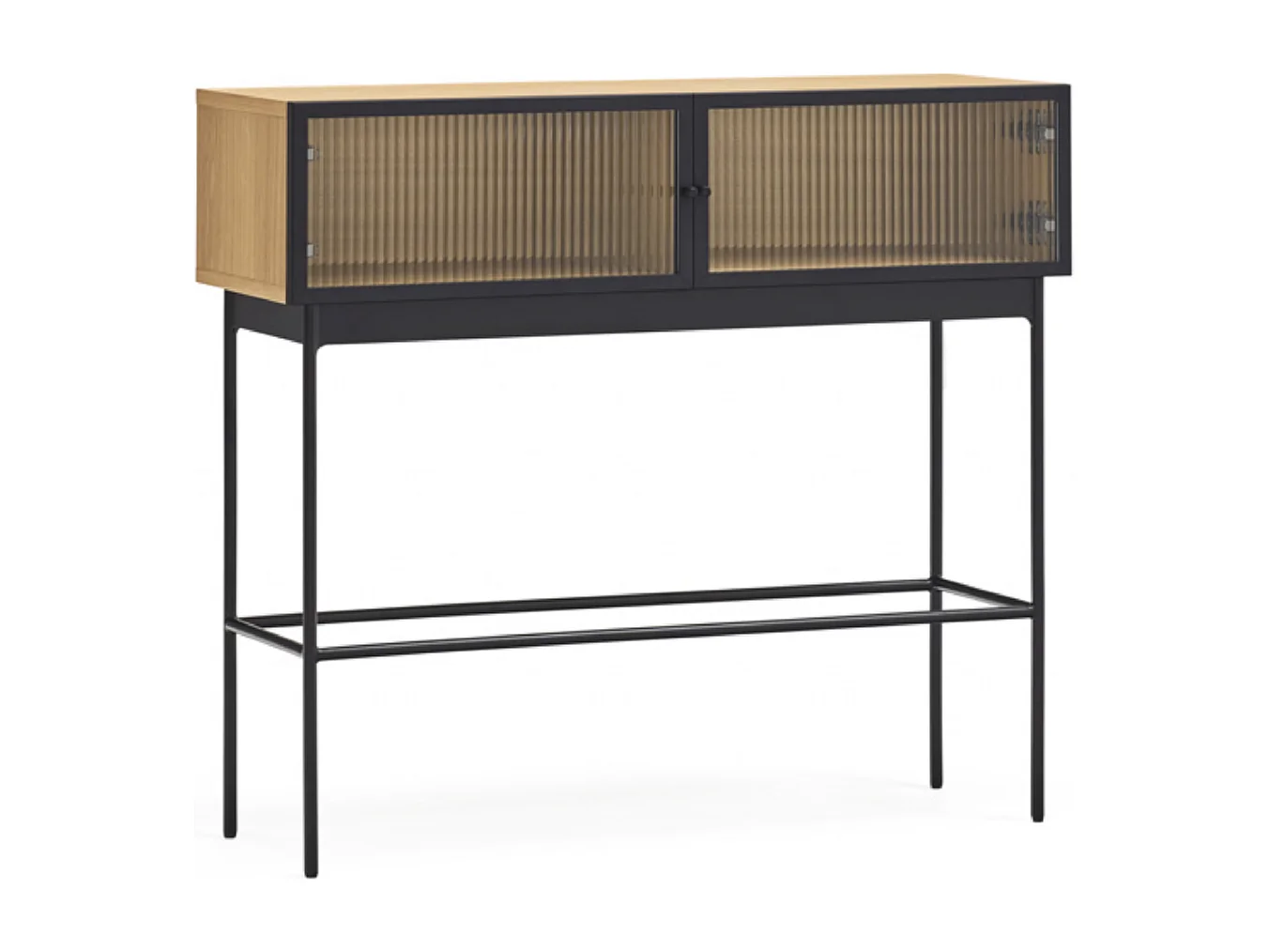 Console avec 2 portes en chêne 100x36 cm